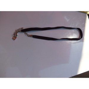 NW Choker Style Black Necklace With Extender Chain, Fashion Jewelry